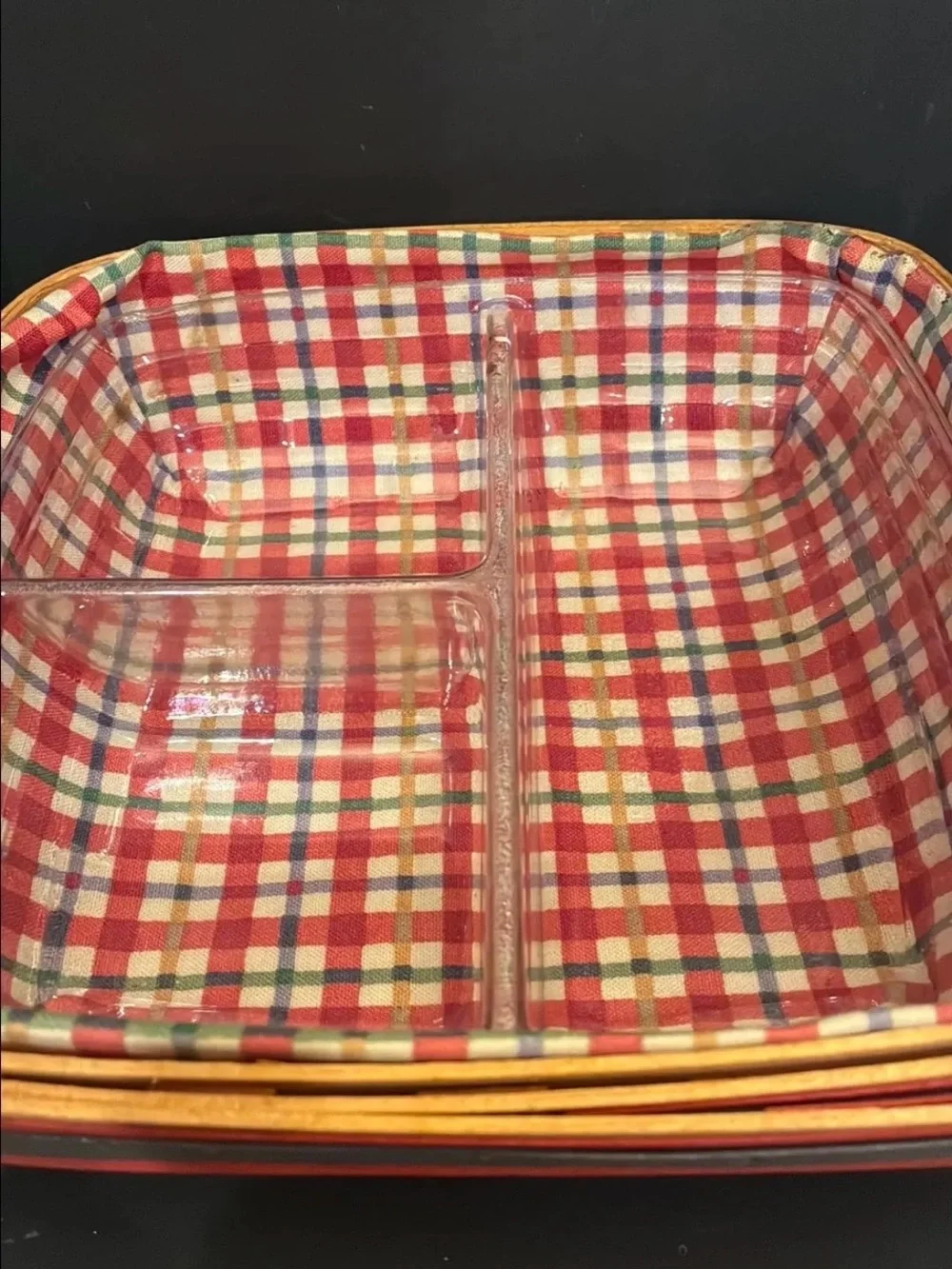 Vintage Longaberger Picnic Pal Square Basket